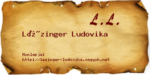 Lézinger Ludovika névjegykártya